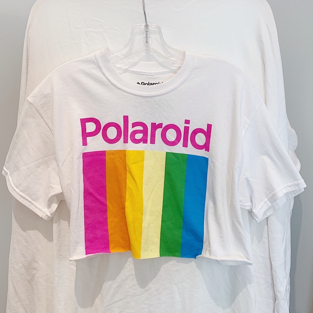 Polaroid Rainbow Cropped Tee